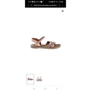 ALEXIS BENDEL Pink Sandal Metallic Embellishment Women's Size 8.5 New